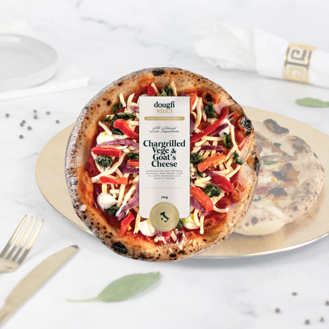 Doughvinci 10" Chargrilled Vege & Goat's Cheese Woodfired Pizza | 7 units (inner carton)