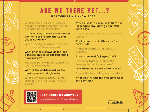 Personal Size Pizza Box (9") - Road Trip Trivia