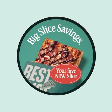 Pizza Display Sticker Set | By the Slice