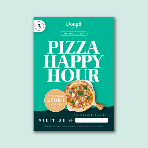 Pizza Happy Hour Poster Set
