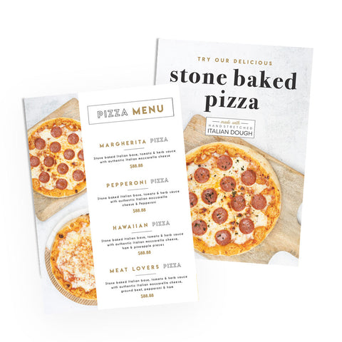 FREE Editable Classic Stone Baked Pizza Duo