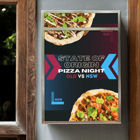 FREE State of Origin Pizza Night | Poster & Counter Cards