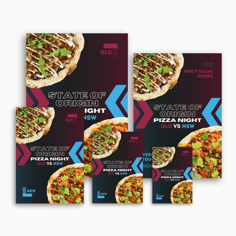 FREE State of Origin Pizza Night | Poster & Counter Cards